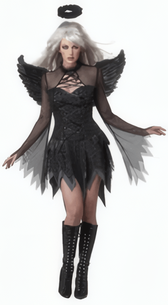 Disfraz de Ángel Negro Deluxe