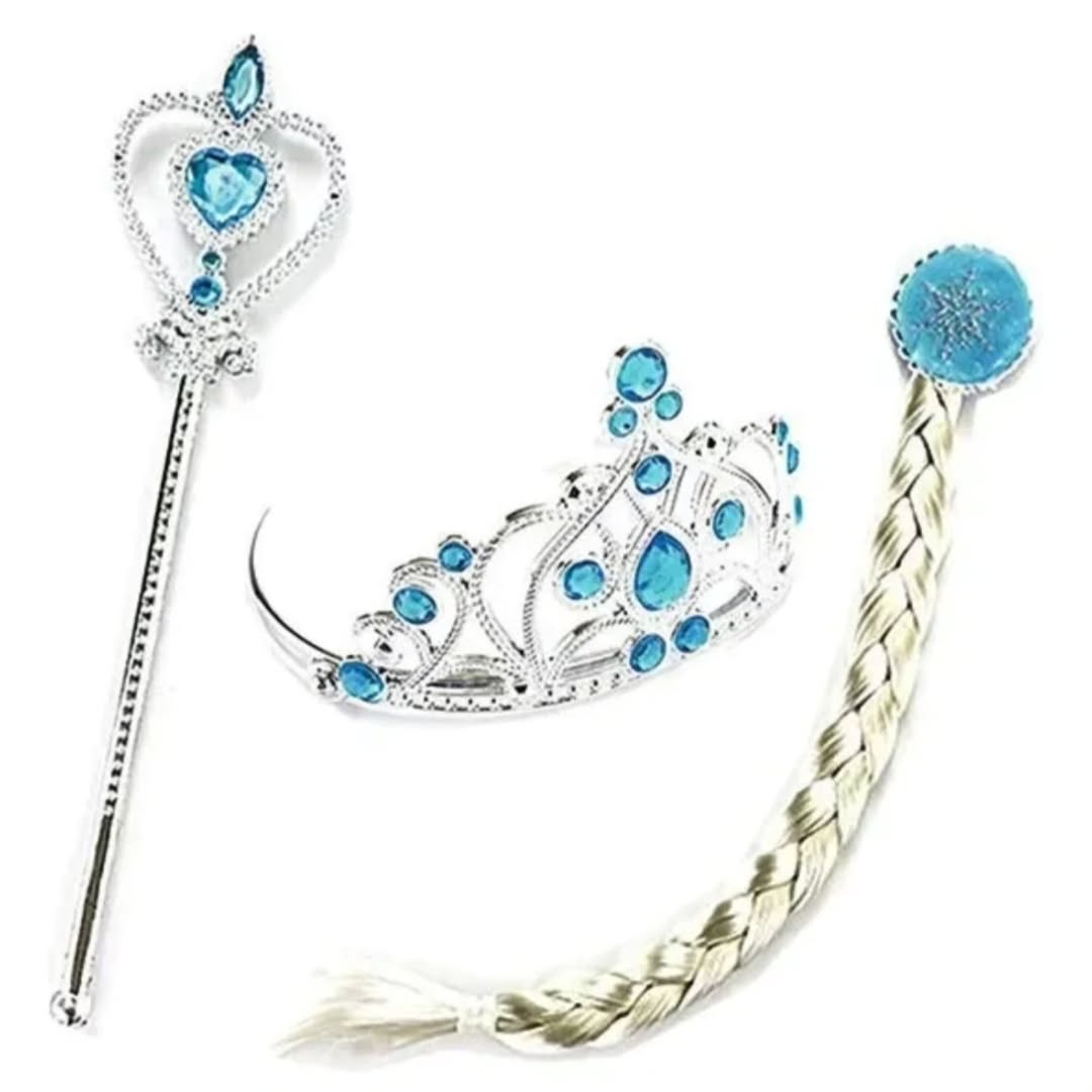 Tiara y cetro de princesa con trenza